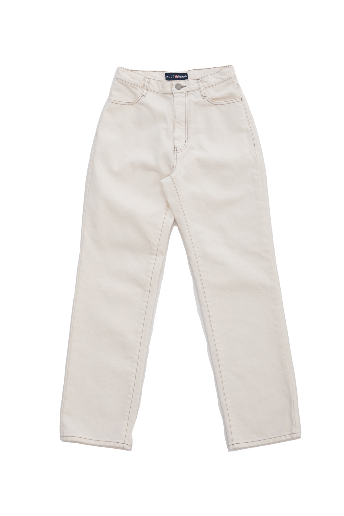 レディース】ストレートデニムパンツ(ホワイト)_OK1027E/オカヤマ レディース】ストレートデニムパンツ(ホワイト)_OK1027E/オカヤマ