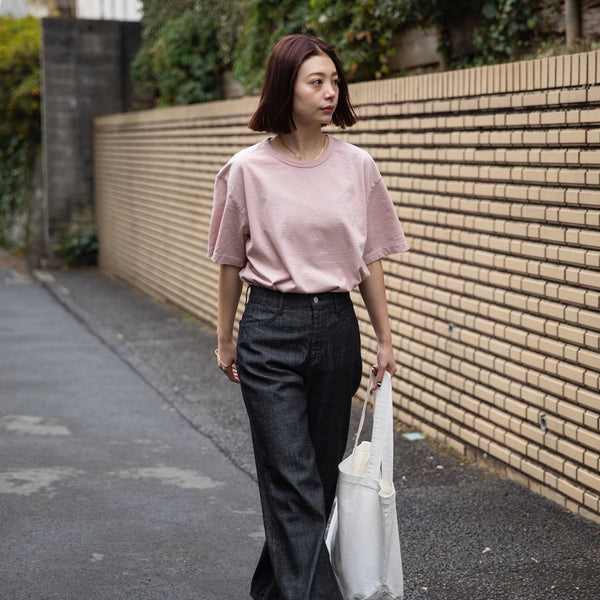 国産岡山産コットンデニム　ワイドパンツ　服作り40年の田舎町仕立屋 国産岡山産コットンデニム ワイドパンツ 服作り40年の田舎町仕立