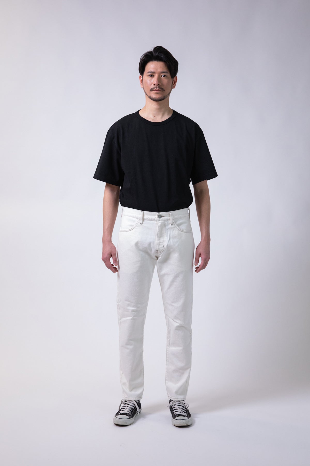 メンズ】ストレートパンツ（ホワイト）_OK5020E/オカヤマDENIM